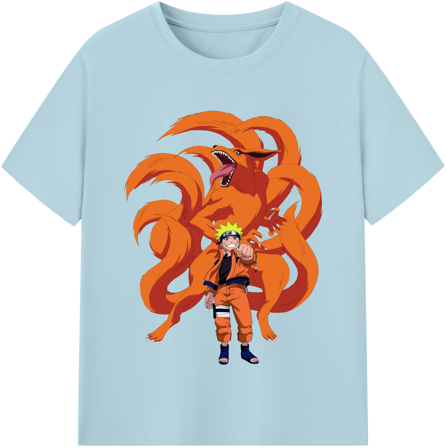 （画像用） NARUTO -ナルト- うずまき ナルト Uzumaki Naruto 綿100％半袖Tシャツ（フロントプリント）